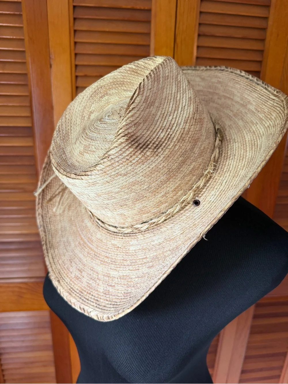 Alamo Unisex Natural Straw Western Cowboy Hat with Branded Inner Band Size Small